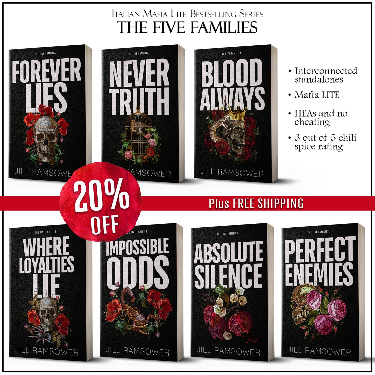 Five Families Paperback Set (Discreet Covers)(7 Books)