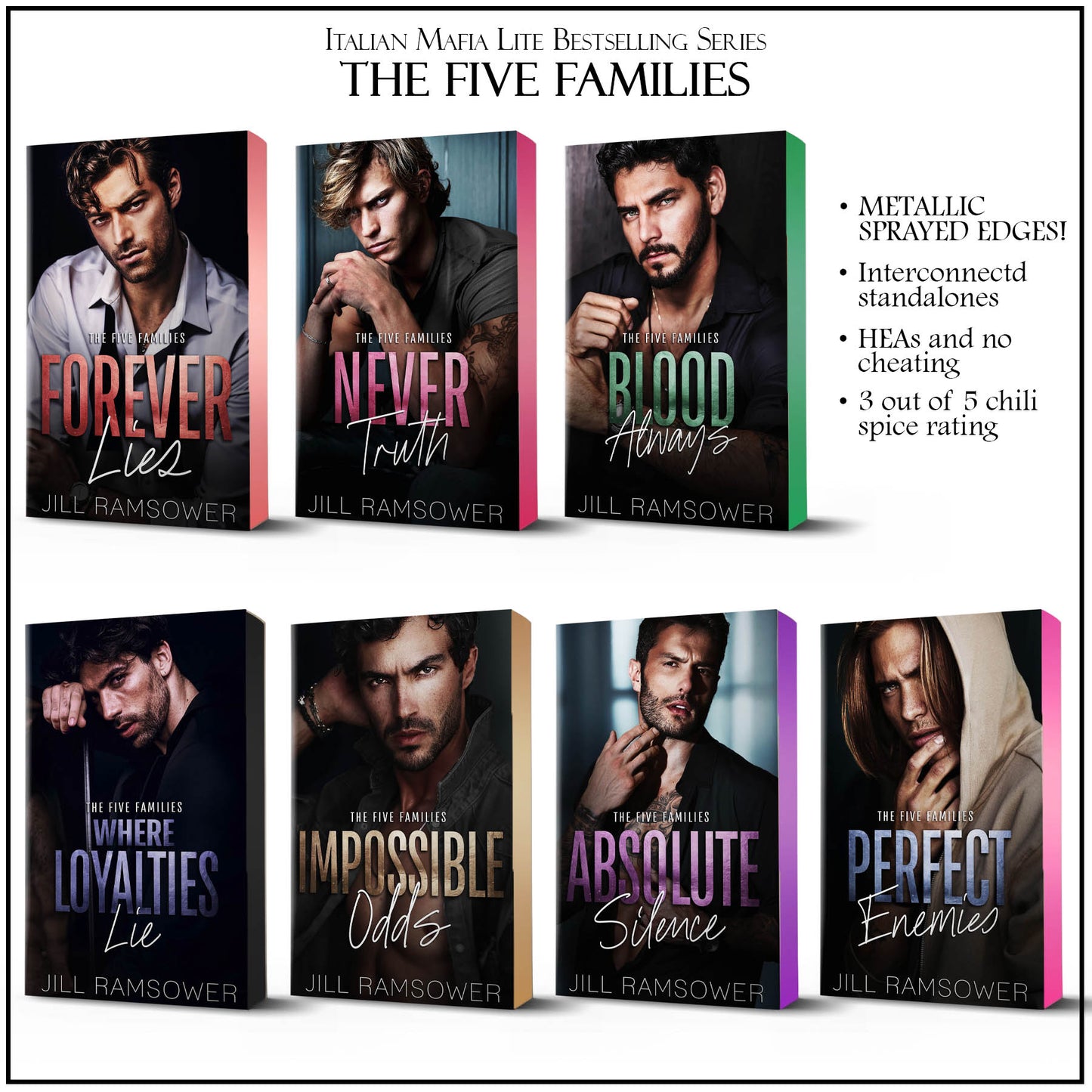 Five Families Paperback Set (Model Covers w/Sprayed Edges) (7 Books)
